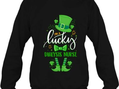 Official Leprechaun I‘m A Lucky Dialysis Nurse St Patrick Day Gifts Shirt
