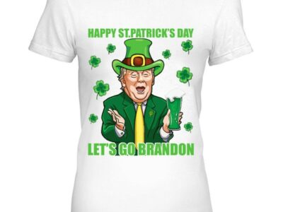 Official Let‘s Go Shamrock Brandon Happy St Patrick Day Trump Beer Shirt