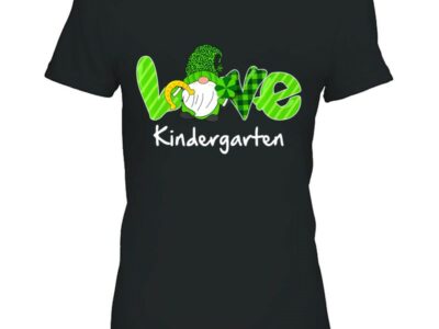 Official Love My Kindergarten Gnome St Patrick Day Teacher Gift Official Shirt