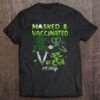 Official Masked And Vaccinated Love Er Life 95 St Patrick Day Gift Shirt