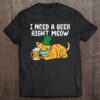 Official Need Beer Right Meow Cat Mask St Patrick Day Quarantine Shirt