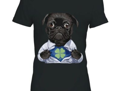 Official Pug Irish Clover Shirt St Patrick Day Dog Lover Gift Shirt