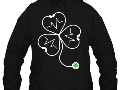 Official Shamrock Nurse Stethoscopes Heartbeat St Patrick Day Shirt