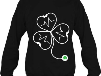 Official Shamrock Nurse Stethoscopes Heartbeat St Patrick Day Shirt