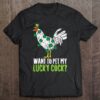 Official Want To Pet My Lucky Cock Funny St Patrick Day Men Gift Shirt