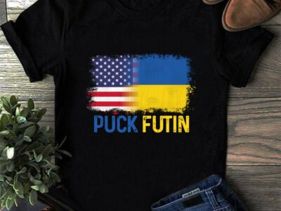 Puck Futin Ukraine Flag American Flag Support Shirt