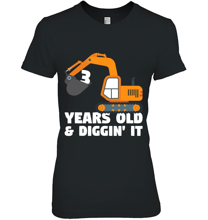3 Years Old 3Rd Birthday Gift Construction Truck Excavator