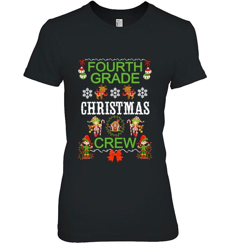 Christmas Teacher Student Fourth Grade Christmas Crew With Elves Holiday Gift Classic