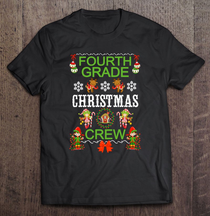Christmas Teacher Student Fourth Grade Christmas Crew With Elves Holiday Gift Classic