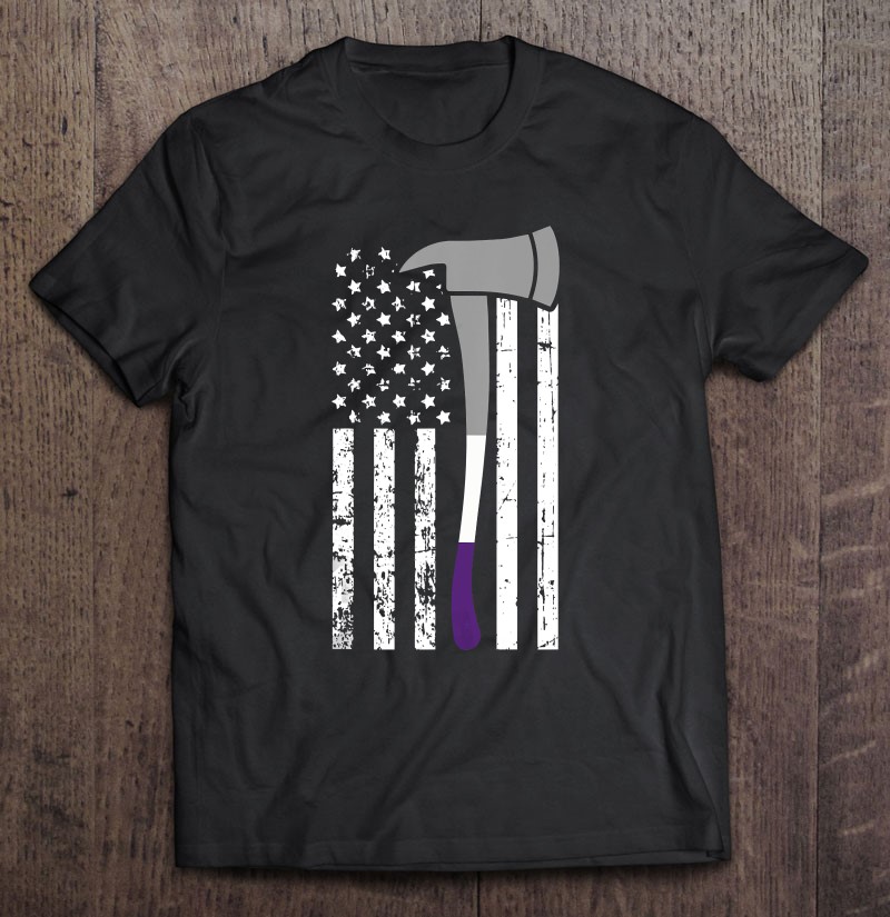 Firefighter American Flag Lgbt-Q Asexual Ace Pride Fireman Tank Top