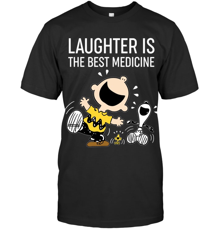 Funny Snoopy Charlie Brown Laughter Is The Best Medicine Shirt
