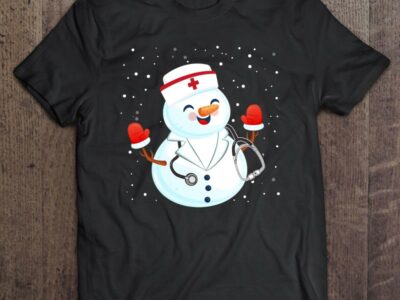 Funny Xmas Snowman Medical Scrub Nurse Christmas Xmas Gift