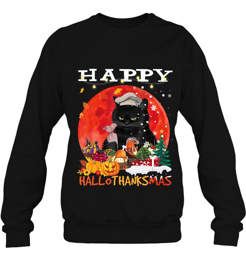 Happy Hallothanksmas Black Cat Cakes Thanksgiving Halloween