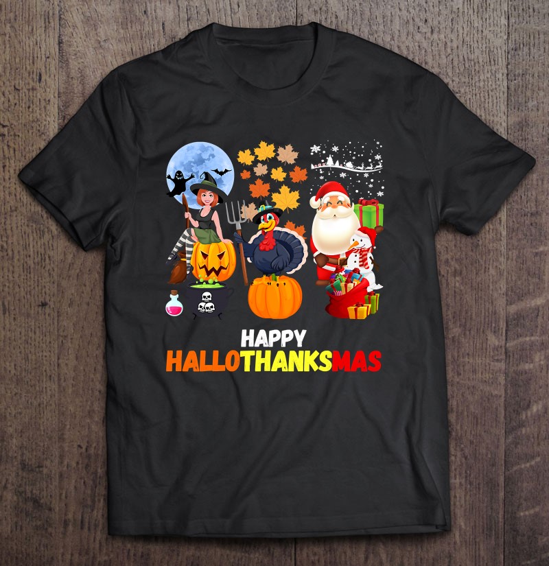 Happy Hallothanksmas Funny Halloween Classic