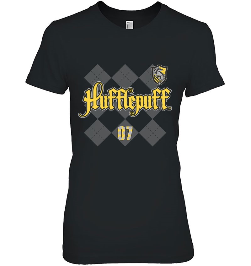 Harry Potter Hufflepuff Plaid Chest Logo