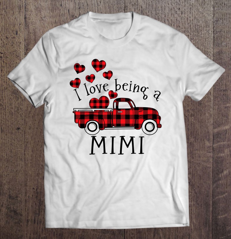 I Love Being A Mimi Red Truck With Heart Valentine's Day