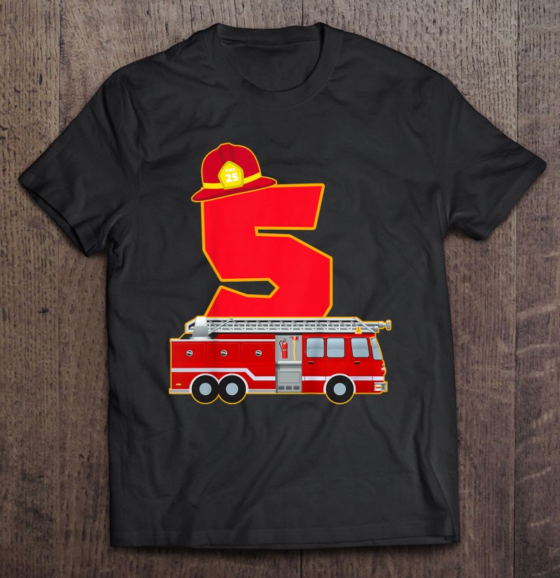 Kids 5Th Birthday Firefighter I 5 Years Old Fireman Gift