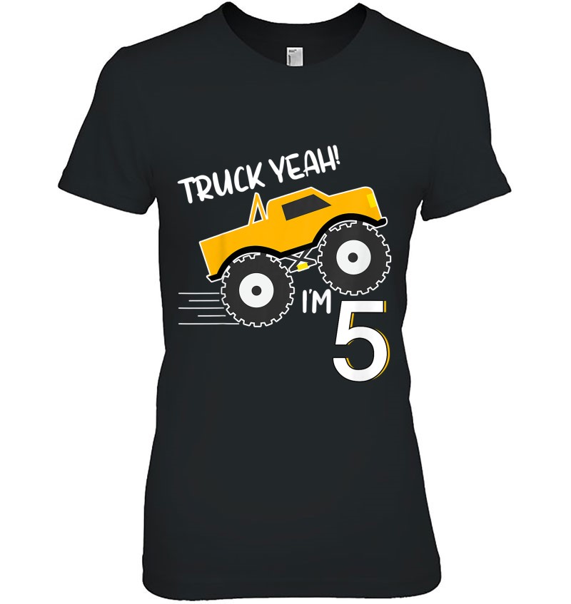 Kids 5Th Birthday Monster Truck Design Truck Yeah! I’m 5 Ver2