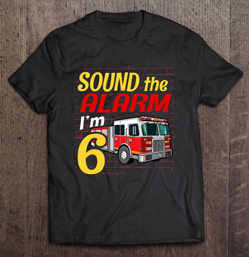 Kids Fire Truck 6Th Birthday Party Gift Firefighter Fireman