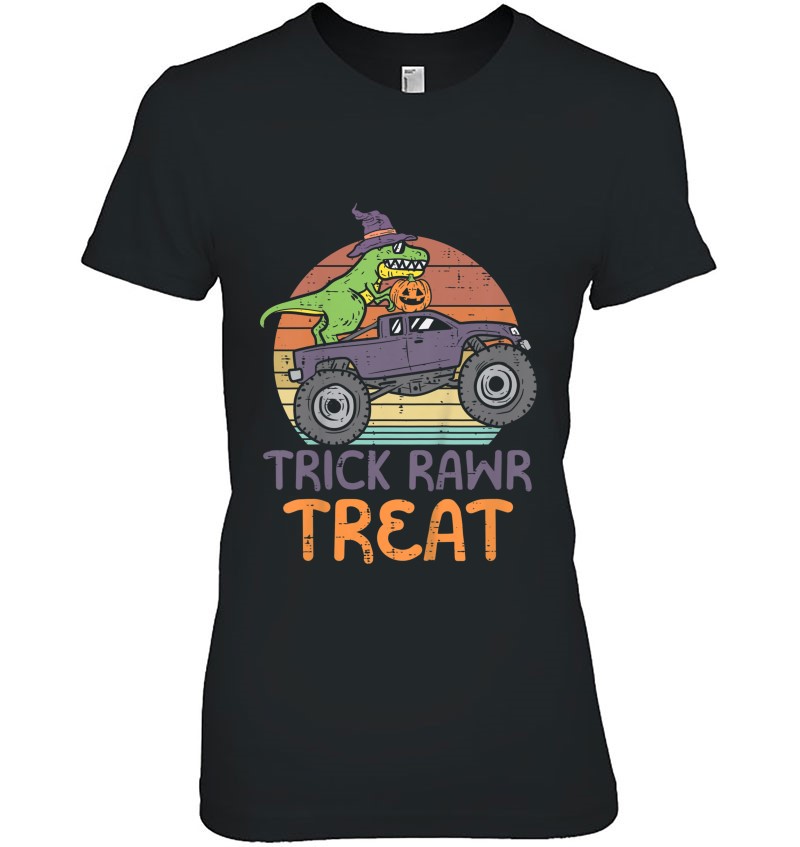 Kids Trick Rawr Treat Dinosaur Monster Truck Halloween Boys Kids