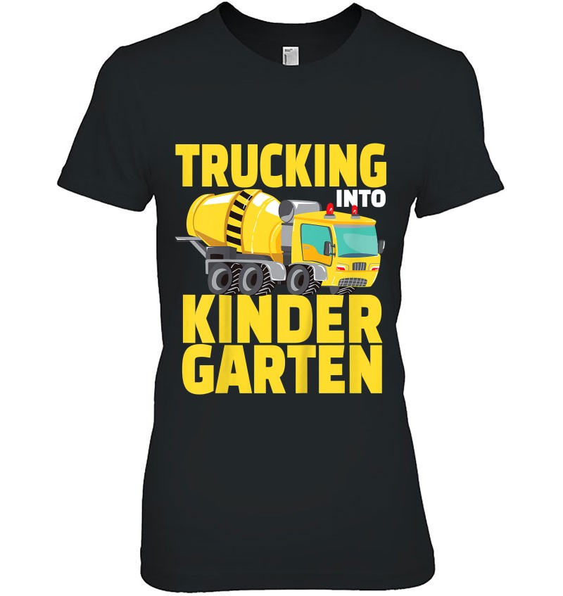 Kids Trucking To Kindergarten Back To School Construction Cement