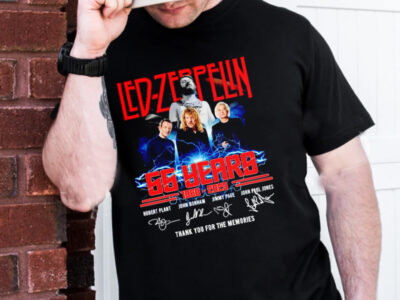 Led Zeppelin 55 Years 1968 2023 Signatures Thank You For The Memories Unisex T-Shirt
