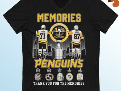 Memories Penguins Evgeni Malkin And Sidney Crosby Signatures Thank You For The Memories Shirt