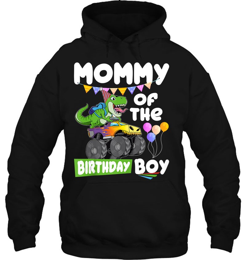 Mommy Of The Birthday Boy Shirt T Rex Dinosaur Monster Truck Tank Top