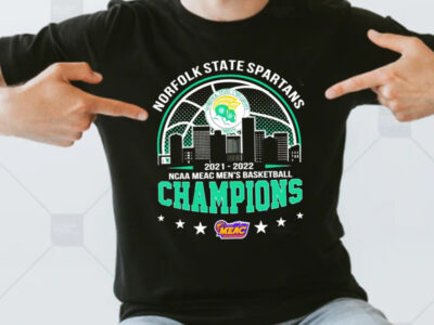 Norfolk State Spartans 2021-2022 Ncaa Meac Mens Basketball Champions Unisex T-Shirt