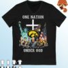 One Nation Under God Iowa Hawkeyes Basketball Signatures Shirt