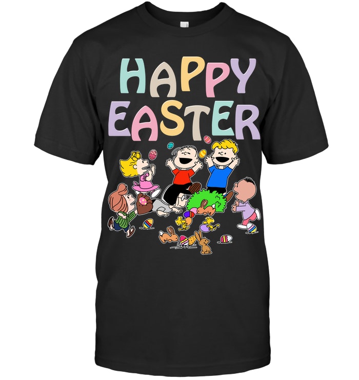 Peanuts Friends Playing on Easter Day T-Shirt