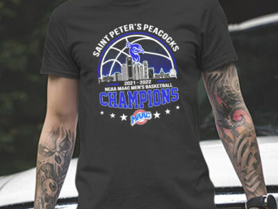 Saint Peters Peacocks 2021-2022 Ncaa Maac Mens Basketball Champions Unisex T-Shirt