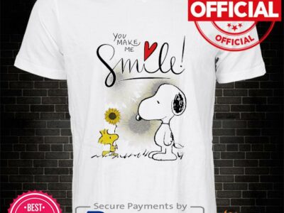 Snoopy and woodstock you make me smile shirt