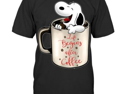 Snoopy Life Begin After Coffee Shirt