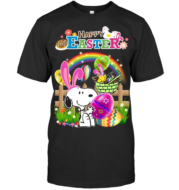 Snoopy Peanuts Happy Easter Rainbow Shirt