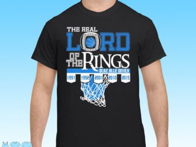 The Real Lord Of The Rings Duke Blue Devil Basketball 1991 1992 2001 2010 2015 T-Shirt