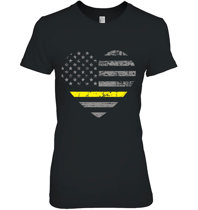 Thin Yellow Line Flag Heart Tow Truck Driver