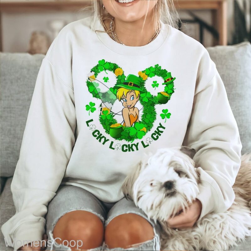 TinkerBell Shamrock St Patrick’s Day Disney Family Matching Shirt