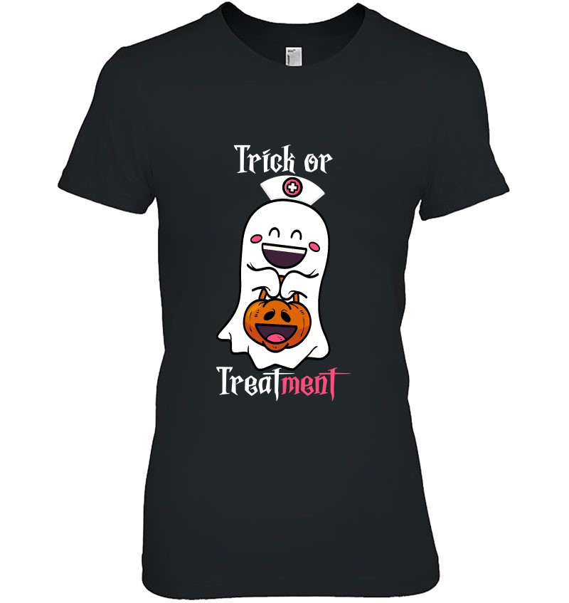 Trick Or Treatment Funny Ghost Nurse Doctor Halloween Gift