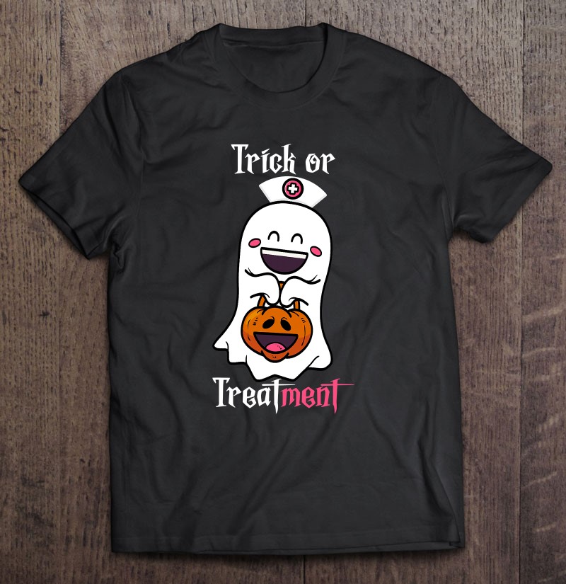 Trick Or Treatment Funny Ghost Nurse Doctor Halloween Gift