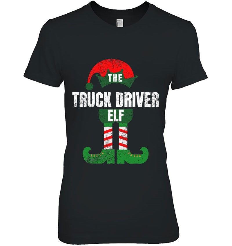 Truck Driver Elf Christmas Gift Trucker Pjs Matching Pajamas
