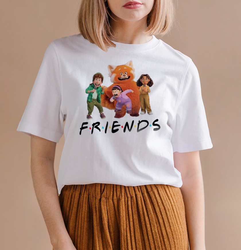 Turning Red Friends Design Cute T-Shirt