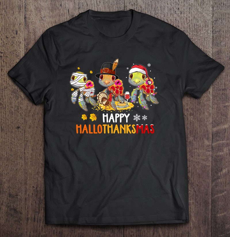 Turtles Halloween And Merry Christmas Happy Hallothanksmas