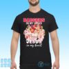 Wisconsin Badgers In My Veins Jesus In My Heart Signatures T-Shirt