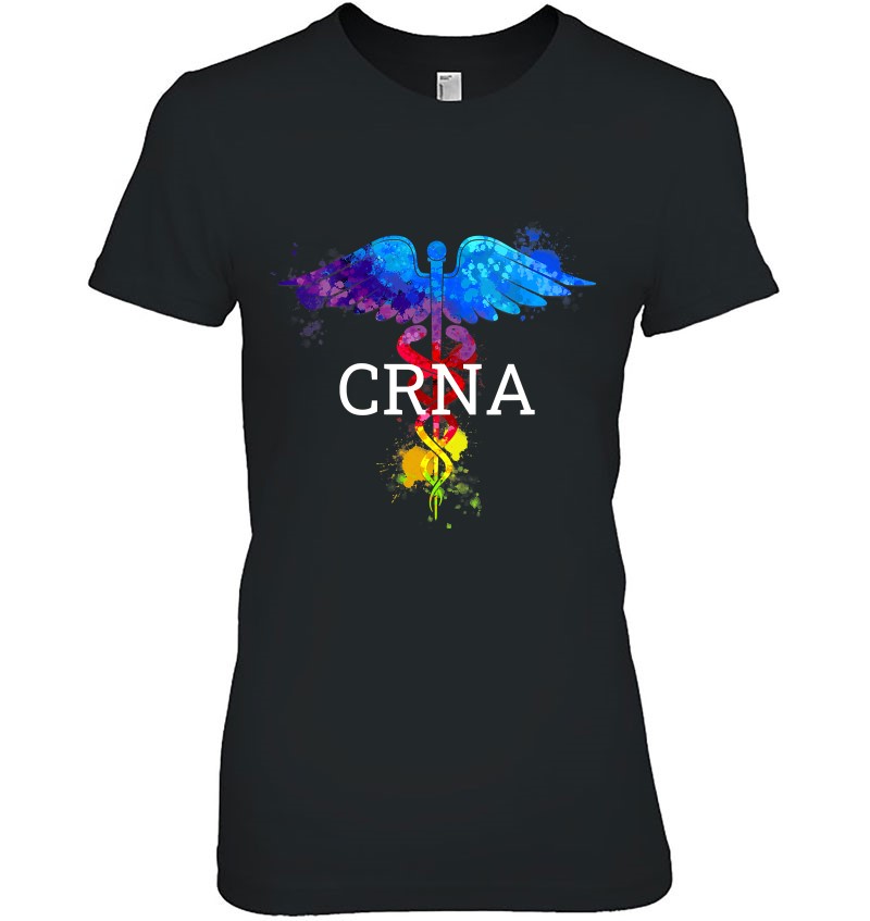 Womens Crna Gift Certified Registered Nurse Anesthetist Caduceus V-Neck