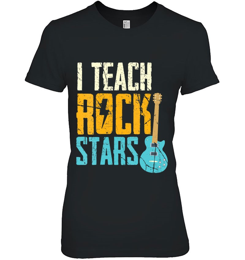 Womens I Teach Rockstars Band Orchestra Teacher V Neck