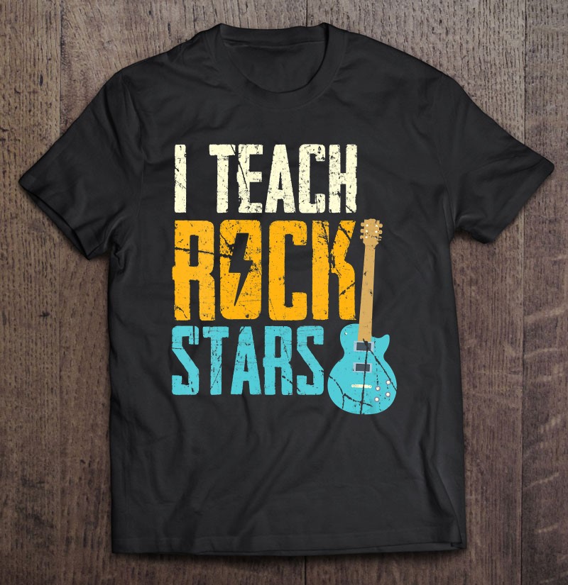 Womens I Teach Rockstars Band Orchestra Teacher V Neck