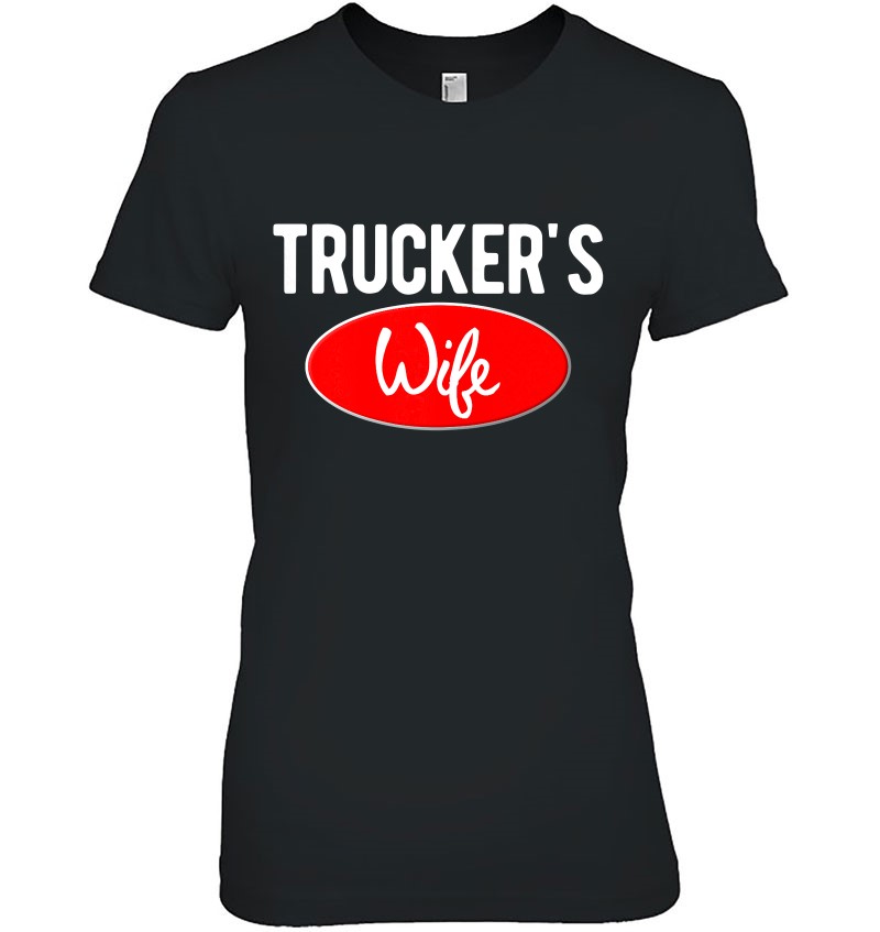 Womens Trucker’s Wife Logo Gift For 18 Wheel Truck Driving