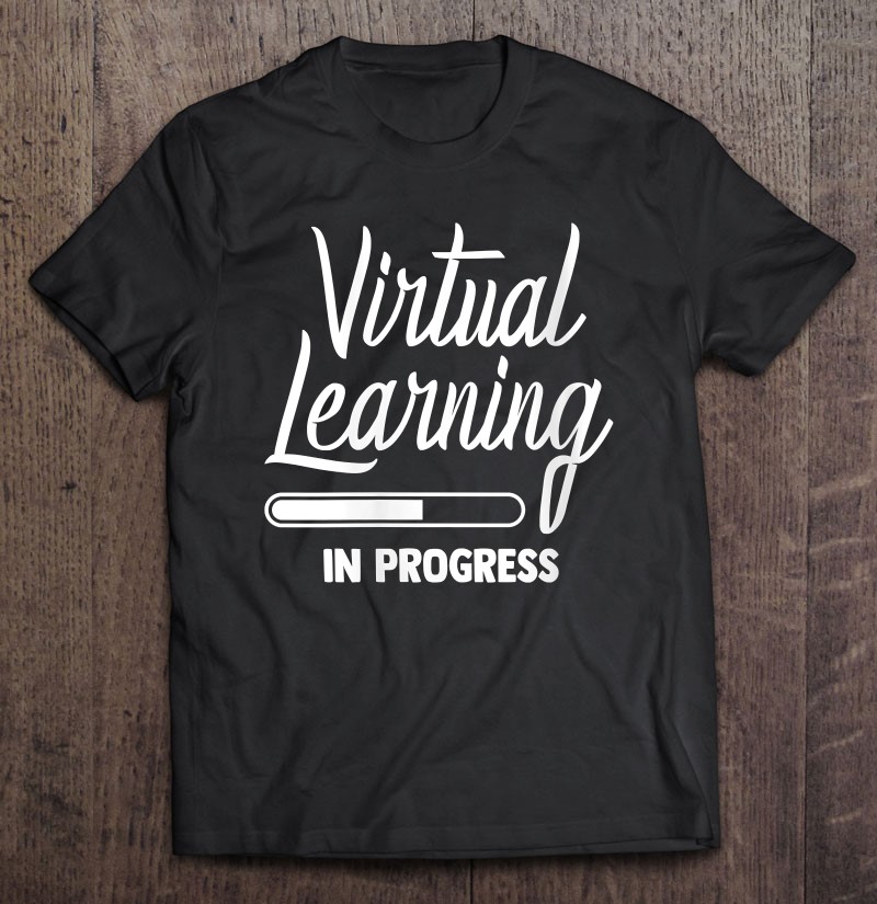 Womens Virtual Learning In Progress Online Teacher Kids V-Neck