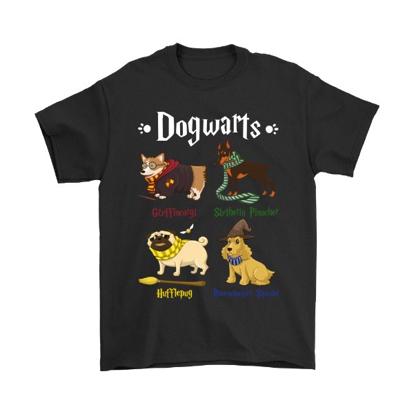 Dogwarts The Four Dog Houses Harry Potter Shirt